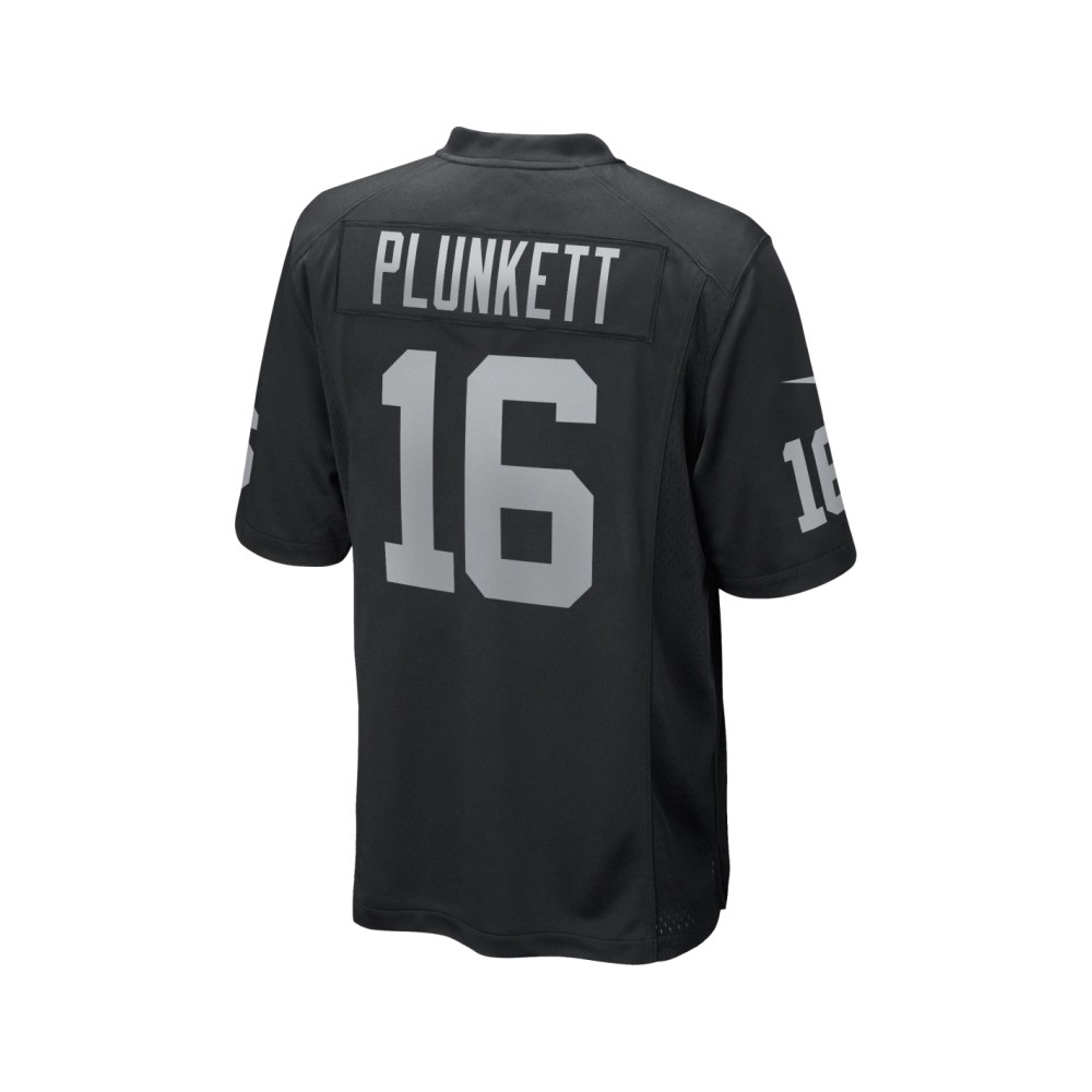 Mens Las Vegas Raiders Jim Plunkett Black Game Retired Player Jersey