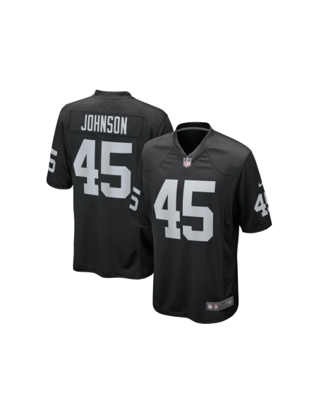 Mens Las Vegas Raiders Jaquan Johnson Black Game Player Jersey