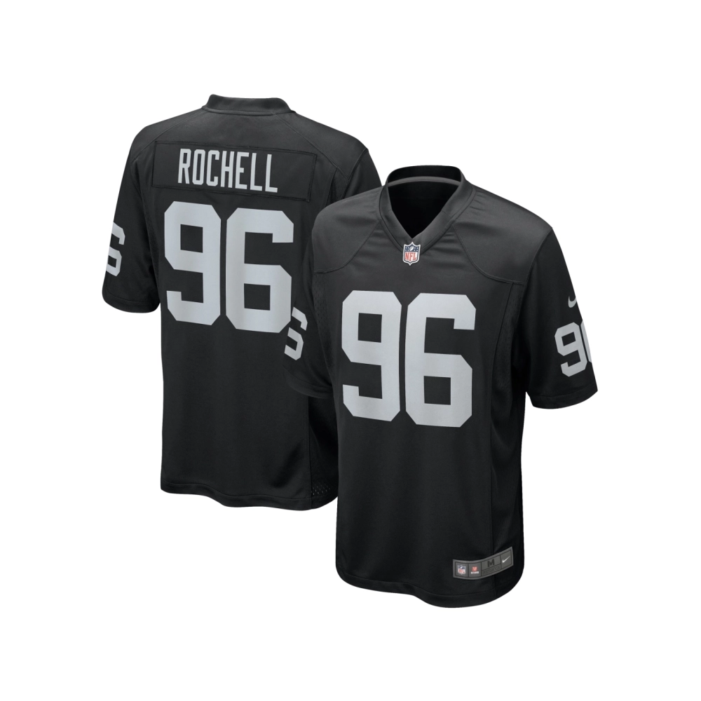 Mens Las Vegas Raiders Isaac Rochell Black Team Game Jersey