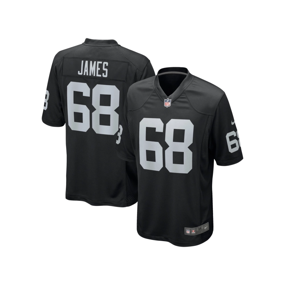 Mens Las Vegas Raiders Andre James Black Game Jersey