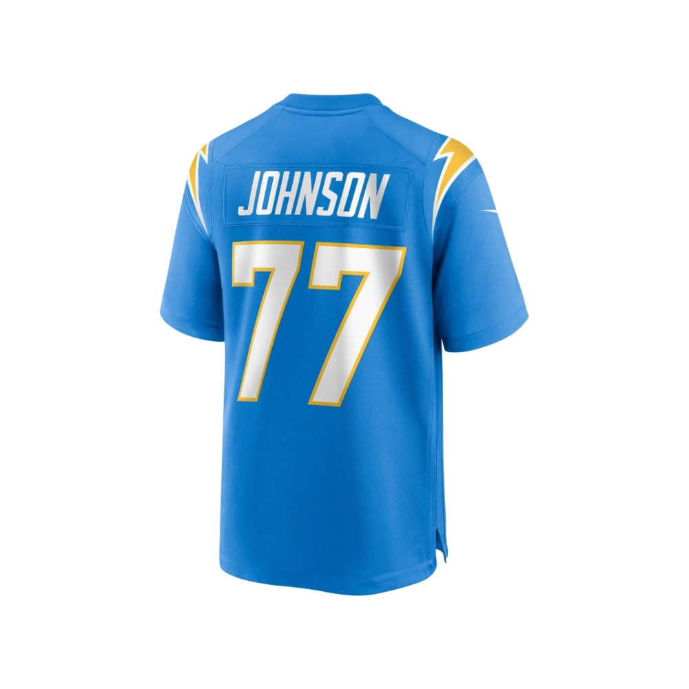 Mens Los Angeles Chargers Zion Johnson Powder Blue Player Game Jersey