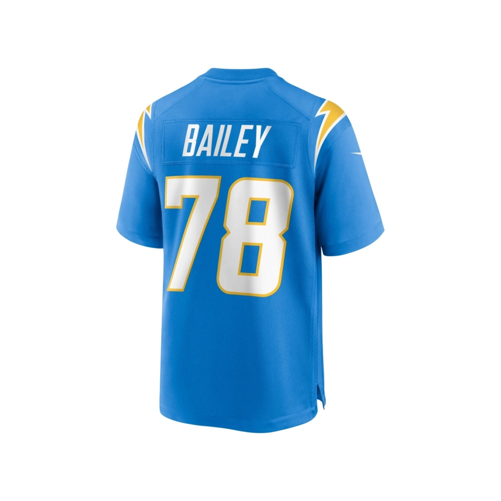 Mens Los Angeles Chargers Zack Bailey Powder Blue Player Game Jersey
