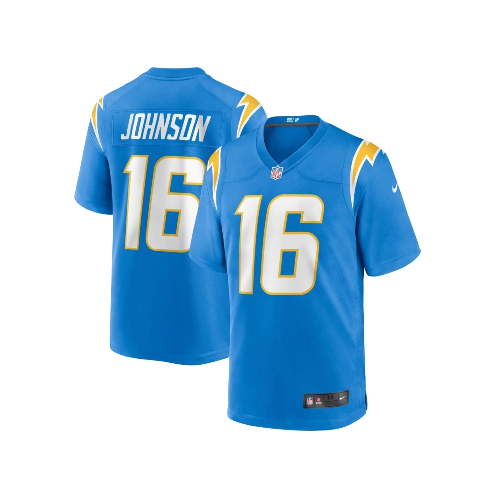 Mens Los Angeles Chargers Tyler Johnson Powder Blue Team Game Jersey
