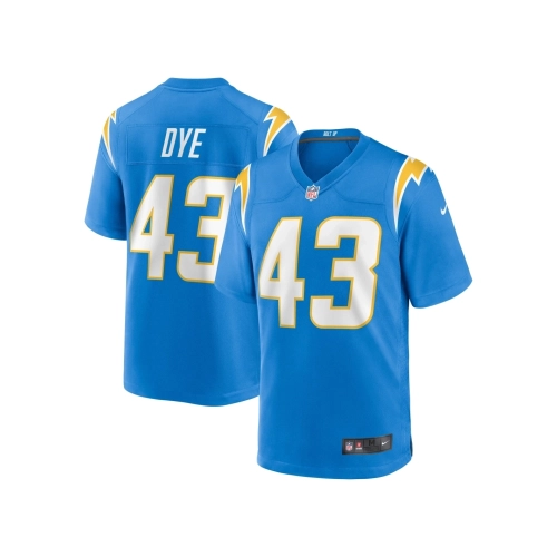 Mens Los Angeles Chargers Troy Dye Powder Blue Game Jersey