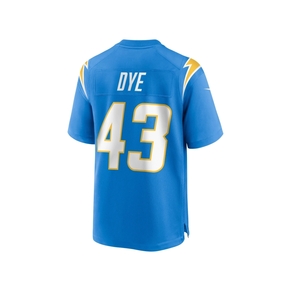 Mens Los Angeles Chargers Troy Dye Powder Blue Game Jersey