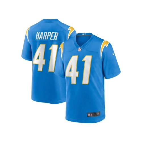 Mens Los Angeles Chargers Thomas Harper Powder Blue Team Game Jersey