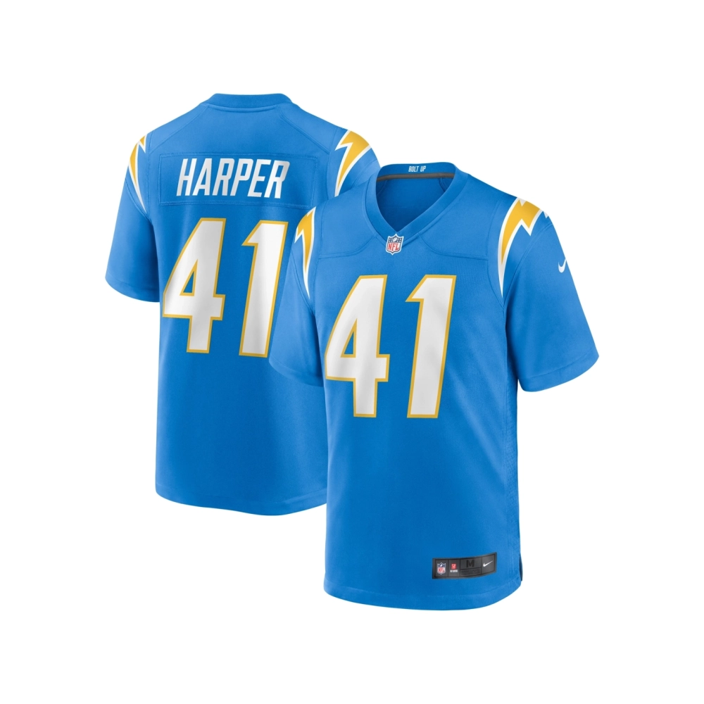 Mens Los Angeles Chargers Thomas Harper Powder Blue Team Game Jersey