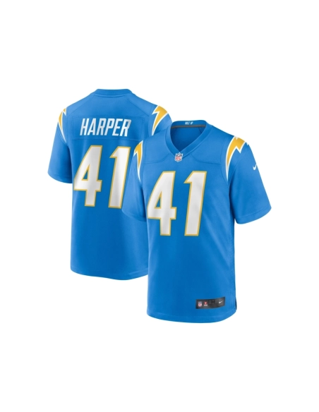 Mens Los Angeles Chargers Thomas Harper Powder Blue Team Game Jersey