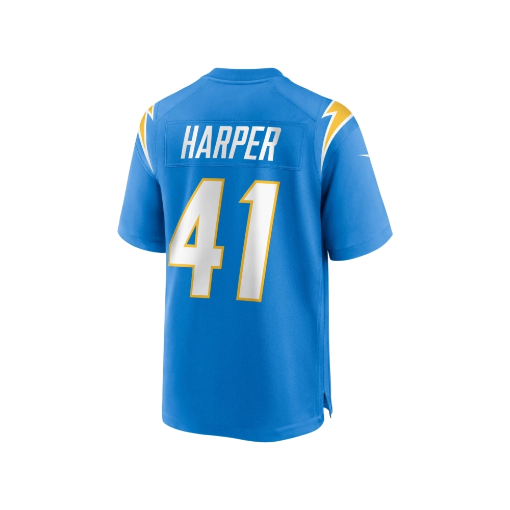 Mens Los Angeles Chargers Thomas Harper Powder Blue Team Game Jersey