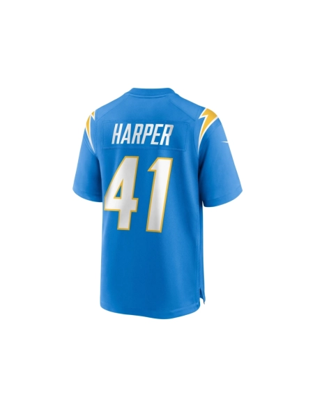 Mens Los Angeles Chargers Thomas Harper Powder Blue Team Game Jersey