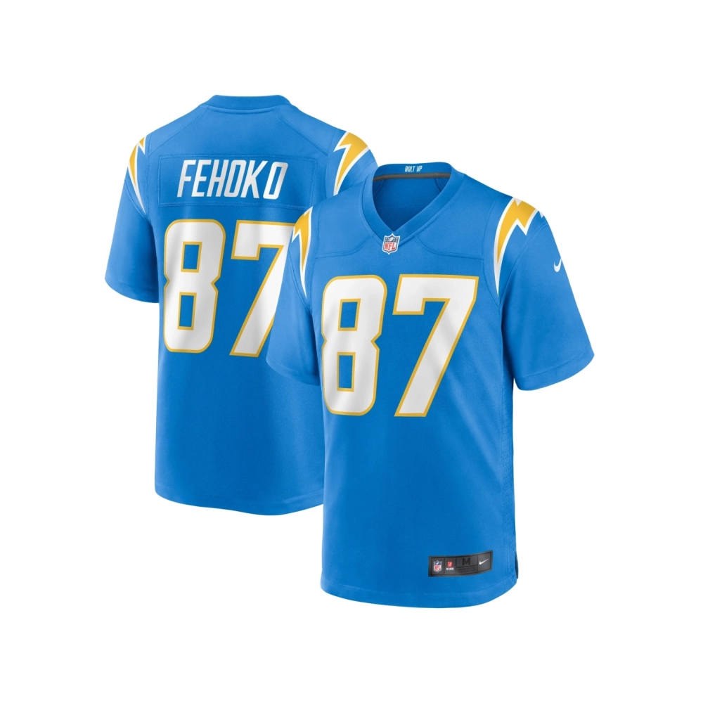 Mens Los Angeles Chargers Simi Fehoko Powder Blue Game Jersey