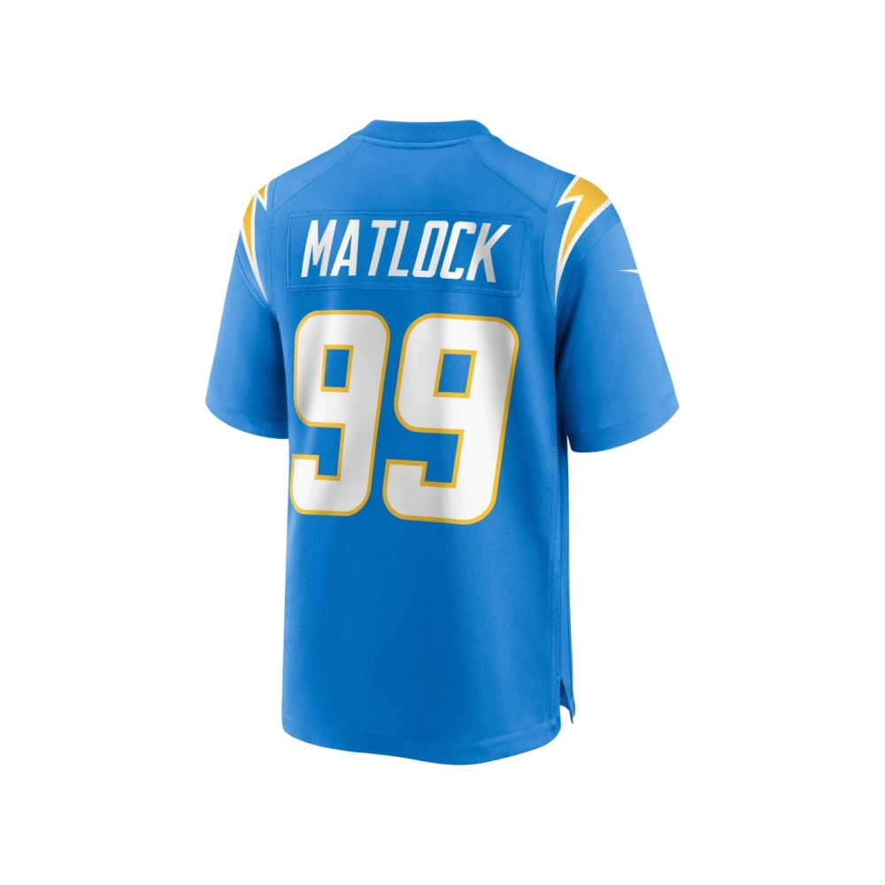 Mens Los Angeles Chargers Scott Matlock Powder Blue Team Game Jersey