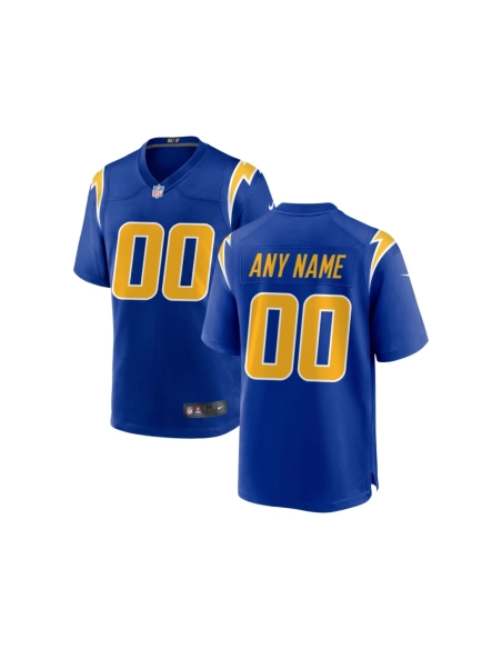 Mens Los Angeles Chargers Royal Alternate Custom Game Jersey