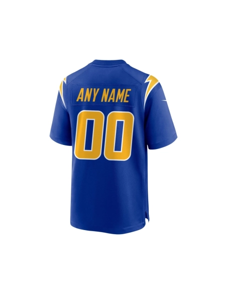 Mens Los Angeles Chargers Royal Alternate Custom Game Jersey