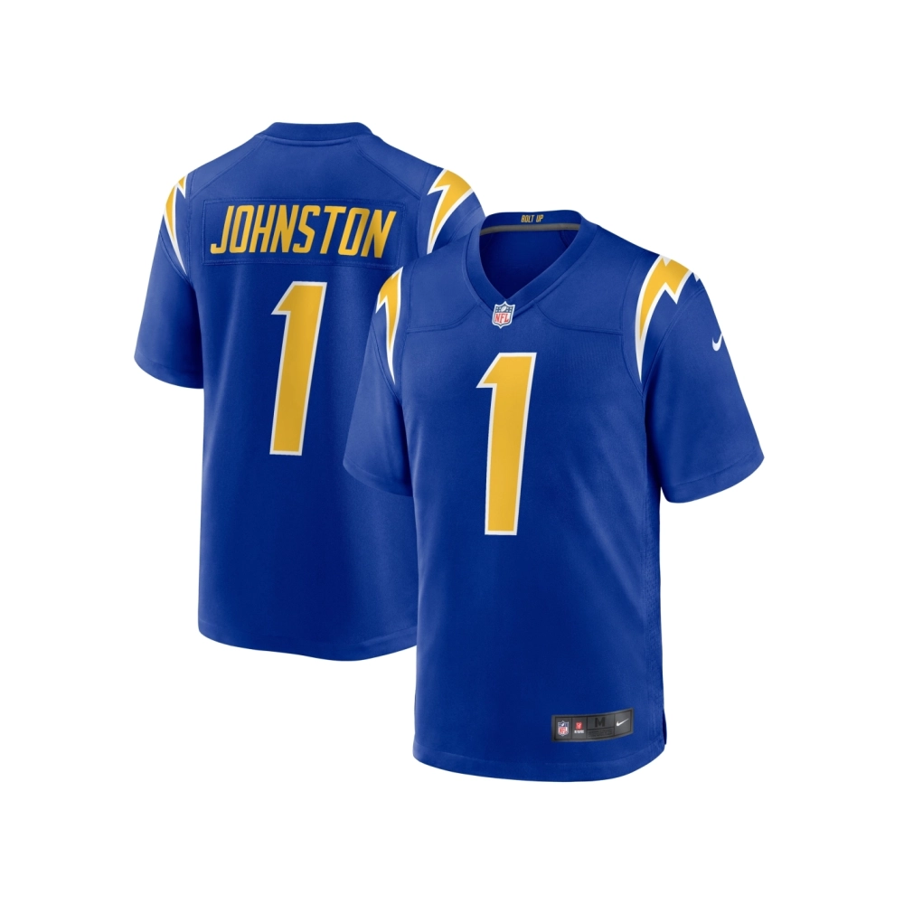 Mens Los Angeles Chargers Quentin Johnston Royal Alternate Game Jersey