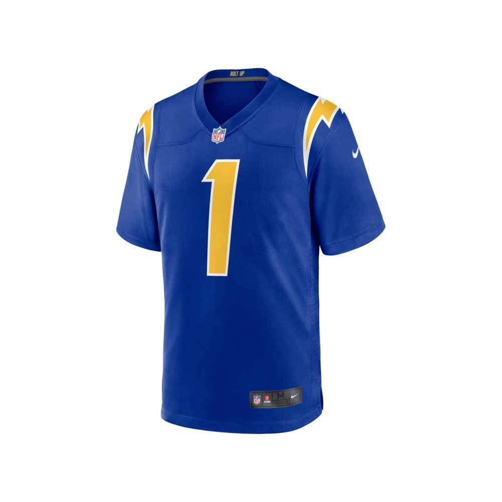 Mens Los Angeles Chargers Quentin Johnston Royal Alternate Game Jersey