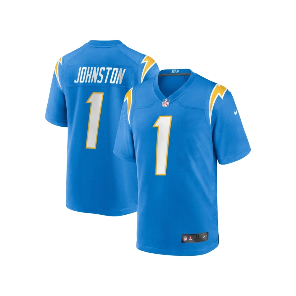 Mens Los Angeles Chargers Quentin Johnston Powder Blue 2023 NFL Draft First Round Pick Game Player Jersey