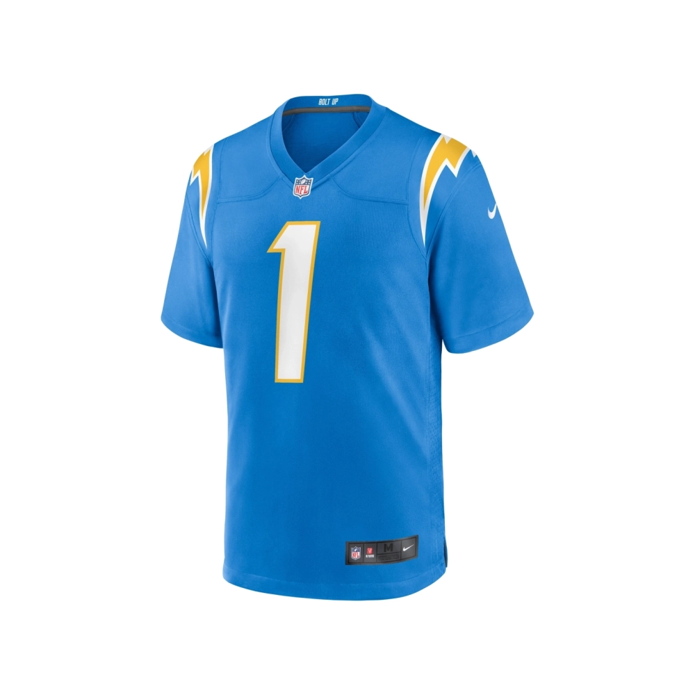 Mens Los Angeles Chargers Quentin Johnston Powder Blue 2023 NFL Draft First Round Pick Game Player Jersey