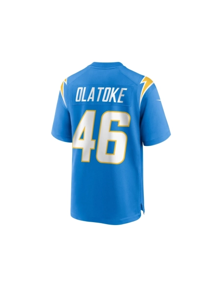 Mens Los Angeles Chargers Praise Olatoke Powder Blue Team Game Jersey