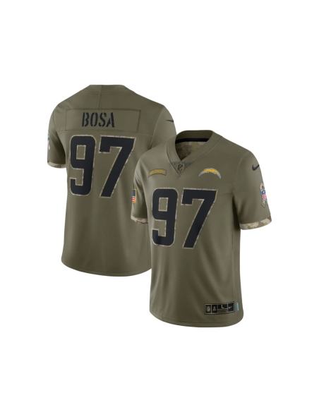Mens Los Angeles Chargers Olive 2022 Salute To Service Limited Jersey