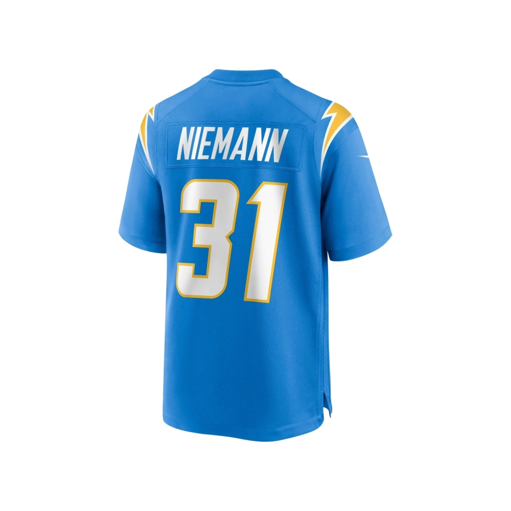 Mens Los Angeles Chargers Nick Niemann Powder Blue Game Player Jersey