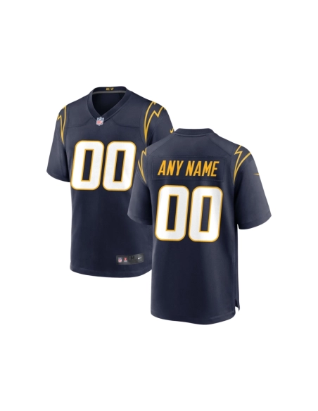 Mens Los Angeles Chargers Navy Alternate Custom Game Jersey