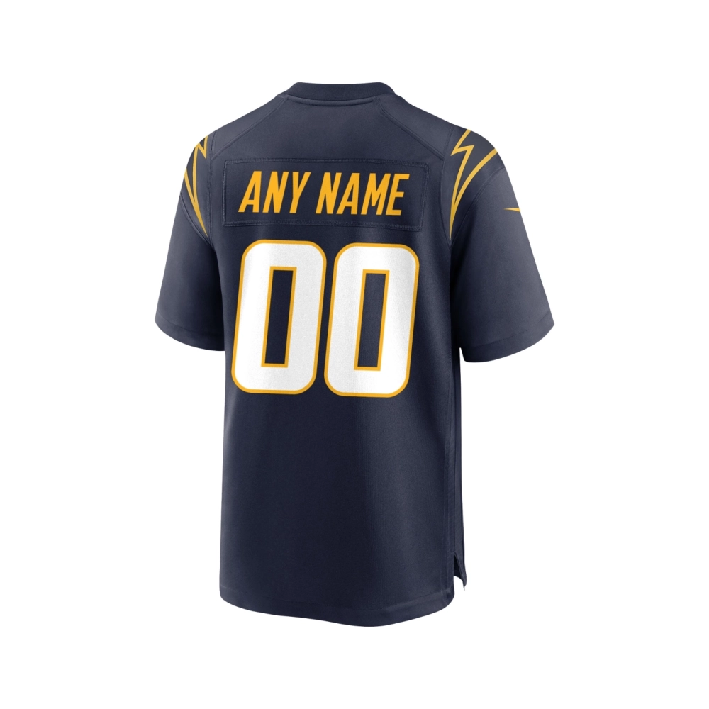 Mens Los Angeles Chargers Navy Alternate Custom Game Jersey