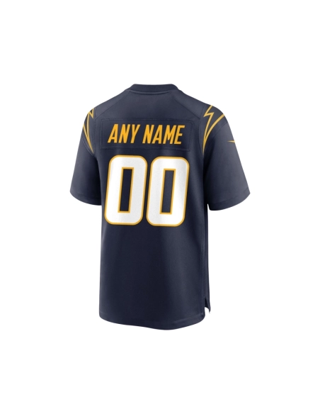 Mens Los Angeles Chargers Navy Alternate Custom Game Jersey