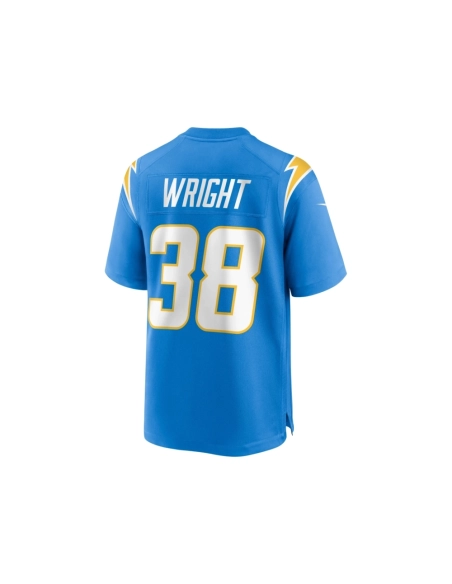 Mens Los Angeles Chargers Milton Wright Powder Blue Game Jersey