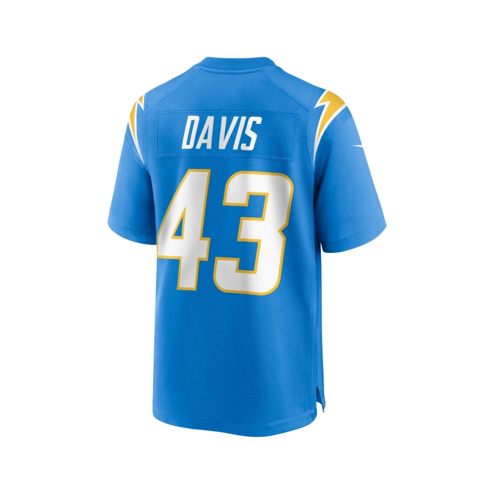 Mens Los Angeles Chargers Michael Davis Powder Blue Game Jersey