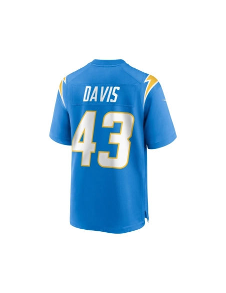 Mens Los Angeles Chargers Michael Davis Powder Blue Game Jersey