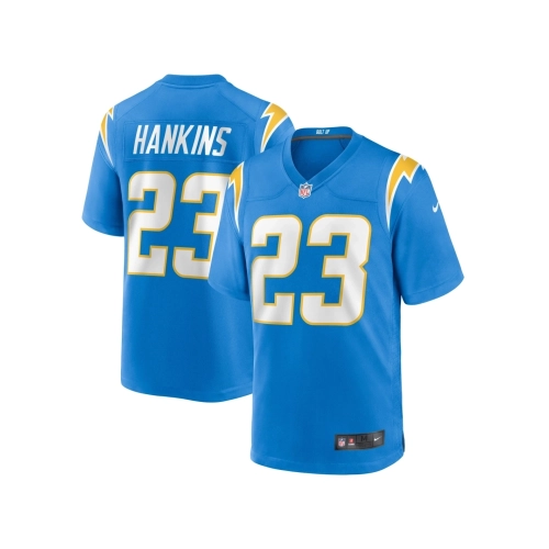 Mens Los Angeles Chargers Matt Hankins Powder Blue Team Game Jersey