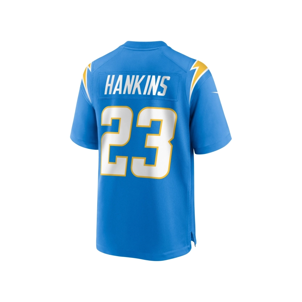 Mens Los Angeles Chargers Matt Hankins Powder Blue Team Game Jersey