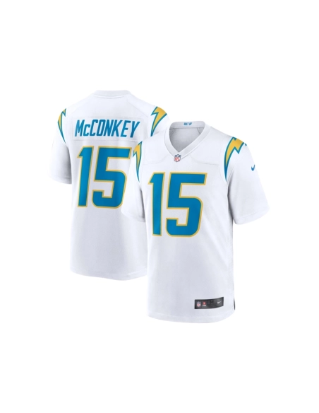 Mens Los Angeles Chargers Ladd McConkey White Game Jersey