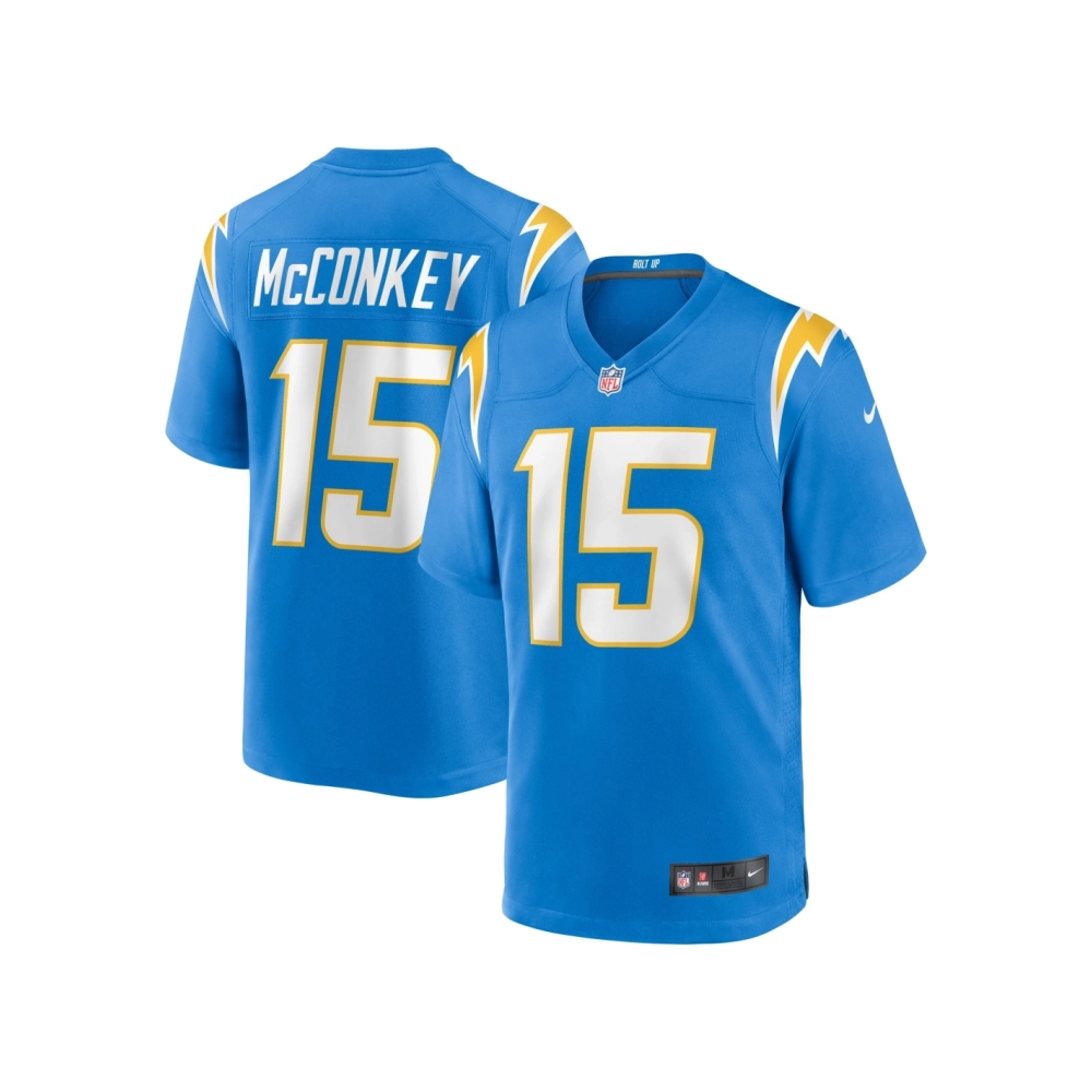 Mens Los Angeles Chargers Ladd McConkey Powder Blue 2024 NFL Draft Player Game Jersey