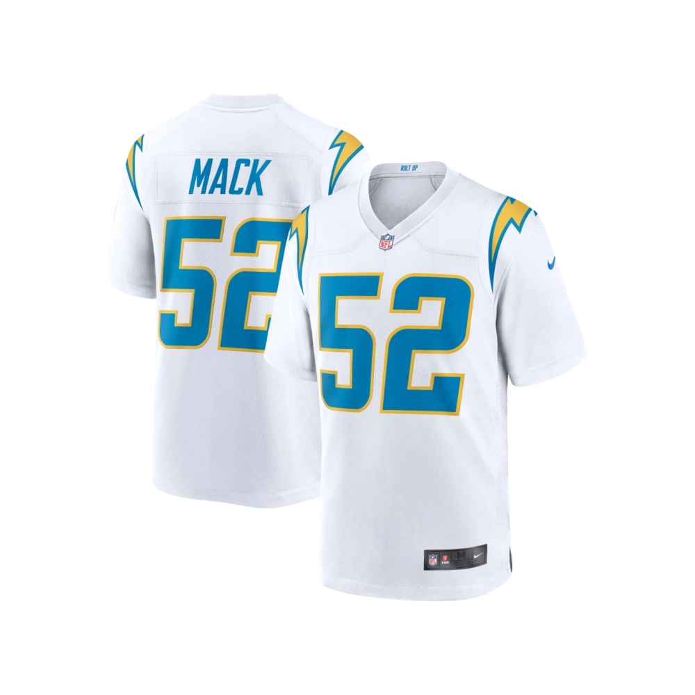 Mens Los Angeles Chargers Khalil Mack White Game Jersey