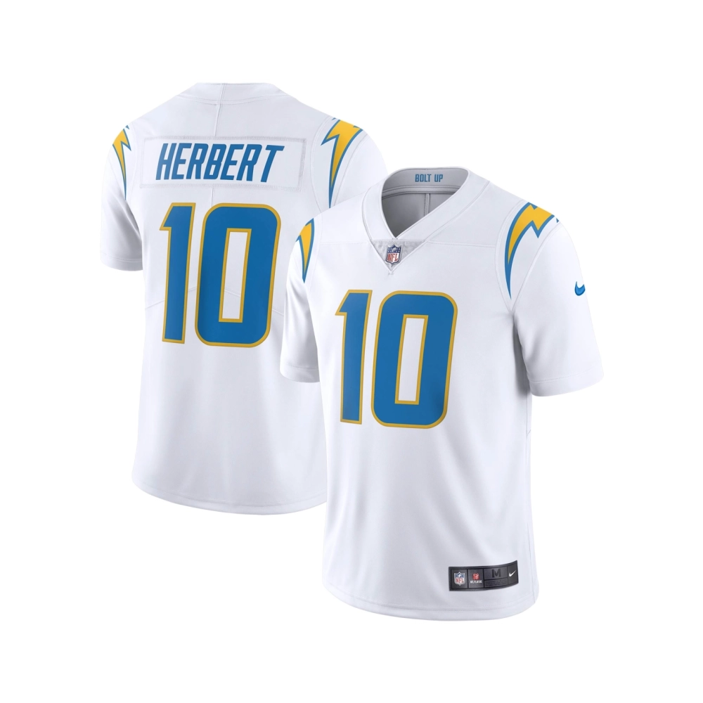 Mens Los Angeles Chargers Justin Herbert White Vapor Limited Jersey