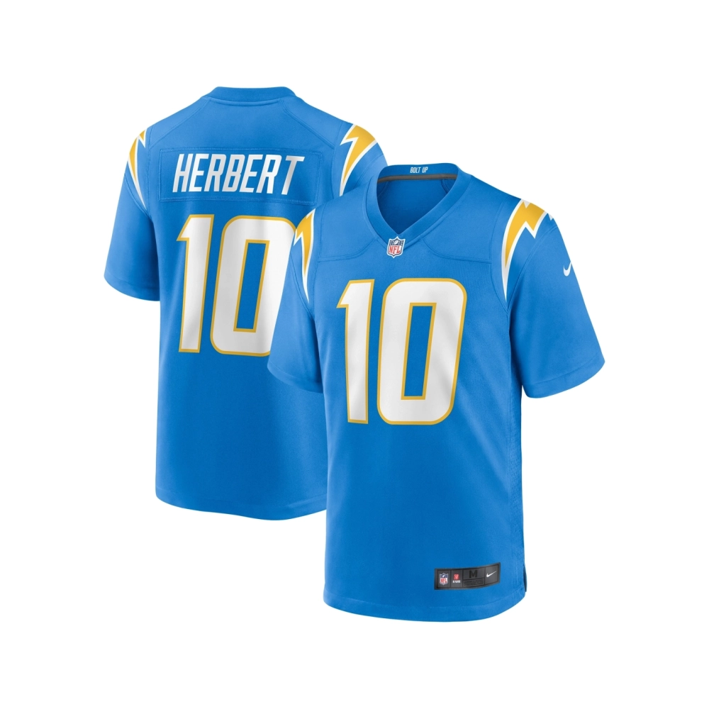 Mens Los Angeles Chargers Justin Herbert Powder Blue Player Game Jersey