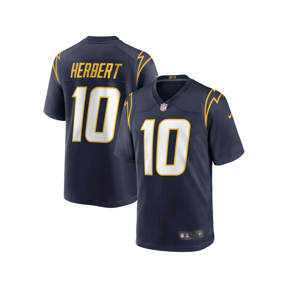 Mens Los Angeles Chargers Justin Herbert Navy Alternate Game Jersey