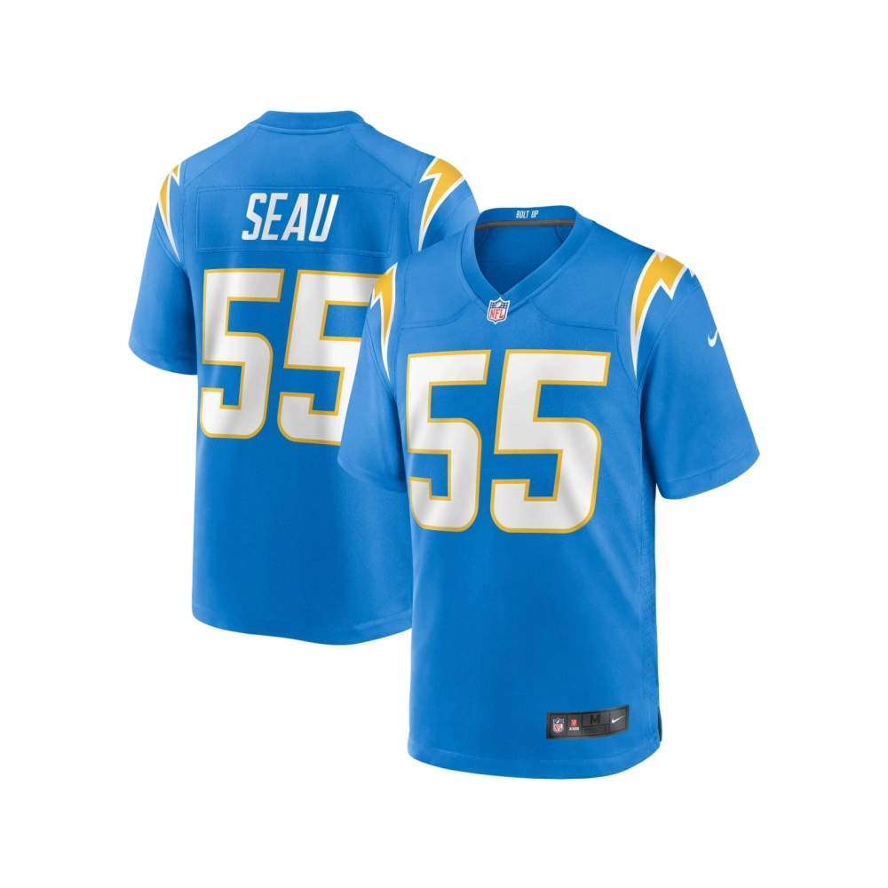 Mens Los Angeles Chargers Junior Seau Powder Blue Game Retired Player Jersey