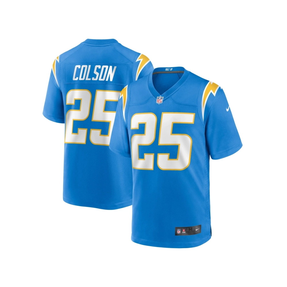 Mens Los Angeles Chargers Junior Colson Powder Blue Team Game Jersey