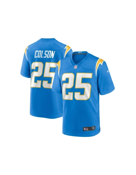 Mens Los Angeles Chargers Junior Colson Powder Blue Team Game Jersey