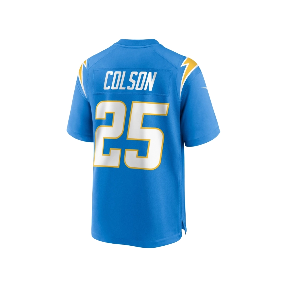 Mens Los Angeles Chargers Junior Colson Powder Blue Team Game Jersey