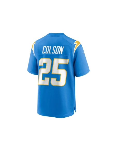 Mens Los Angeles Chargers Junior Colson Powder Blue Team Game Jersey