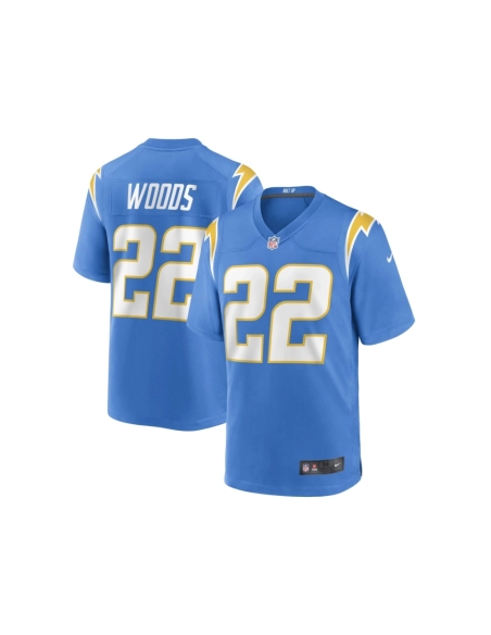 Mens Los Angeles Chargers JT Woods Powder Blue Game Player Jersey