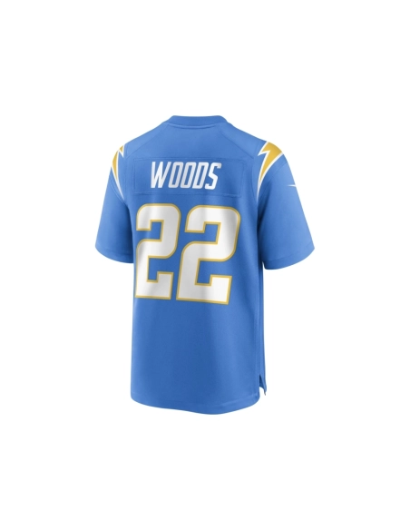 Mens Los Angeles Chargers JT Woods Powder Blue Game Player Jersey