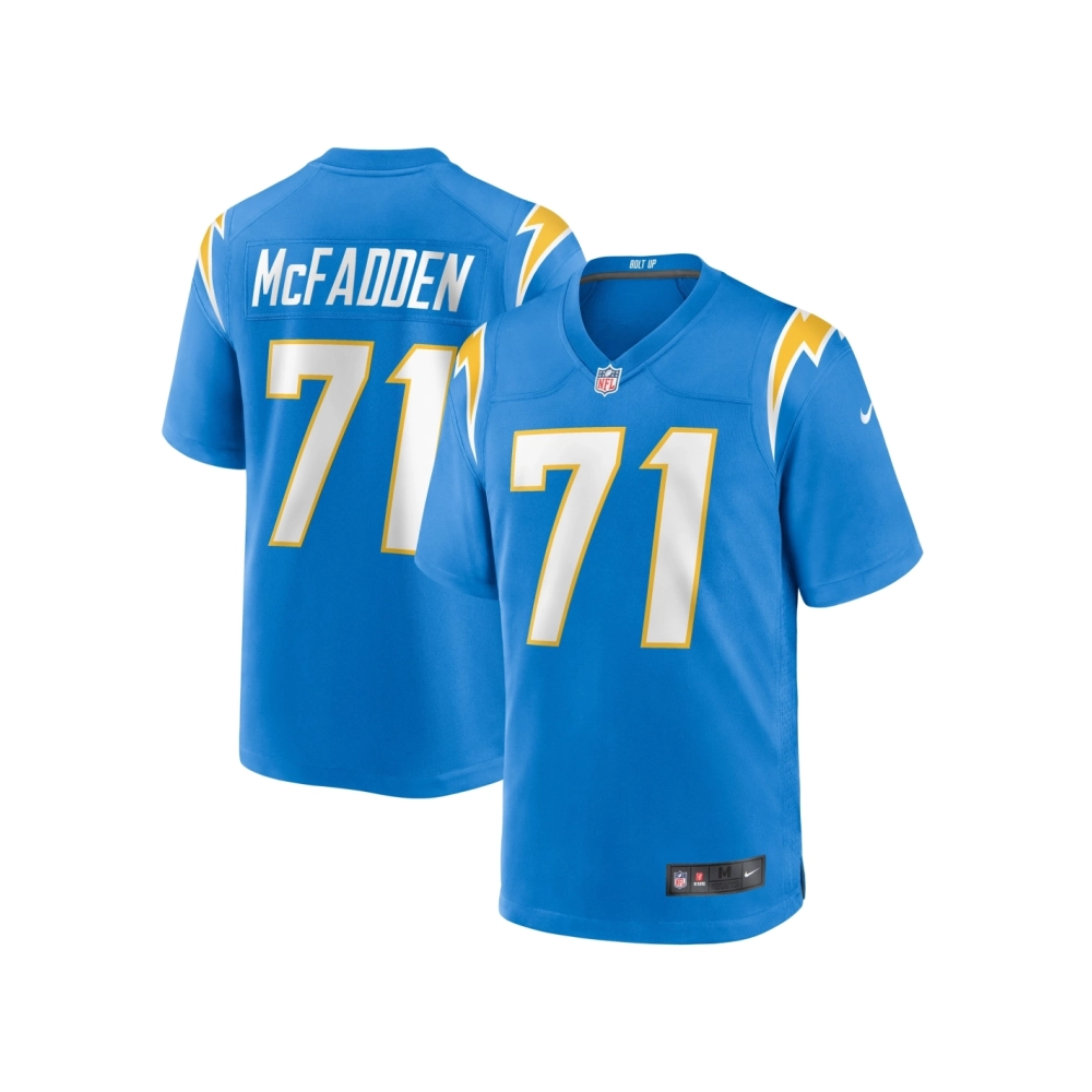 Mens Los Angeles Chargers Jordan McFadden Powder Blue Team Game Jersey