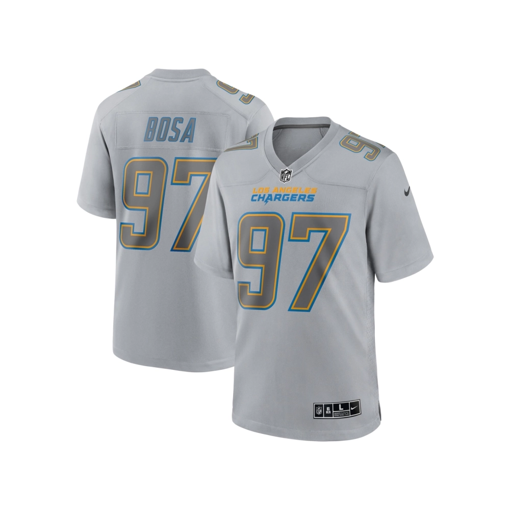 Mens Los Angeles Chargers Joey Bosa Gray Atmosphere Fashion Game Jersey