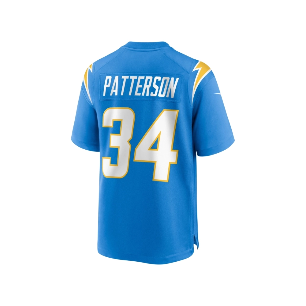 Mens Los Angeles Chargers Jaret Patterson Powder Blue Team Game Jersey