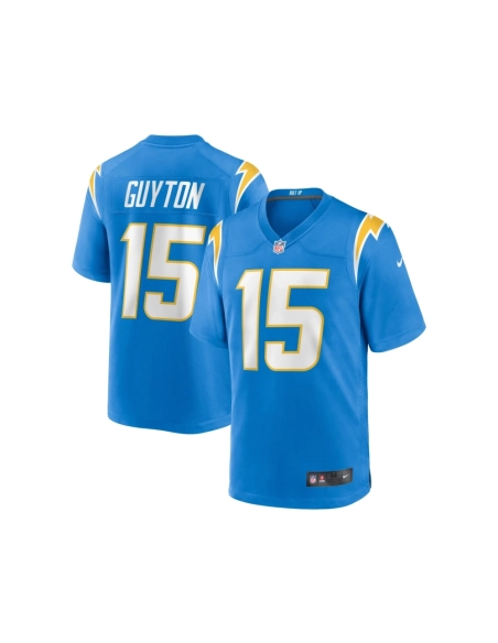 Mens Los Angeles Chargers Jalen Guyton Powder Blue Game Player Jersey